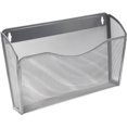 thumbnail image 1 of Mesh Wall File Organizer,Vertical Wall File Holder Rack,Mail Organizer for Papers,Folders,Files Clipboard & Magazine Organization.Mesh File Holder Great for Office,Home(Silver), 1 of 9