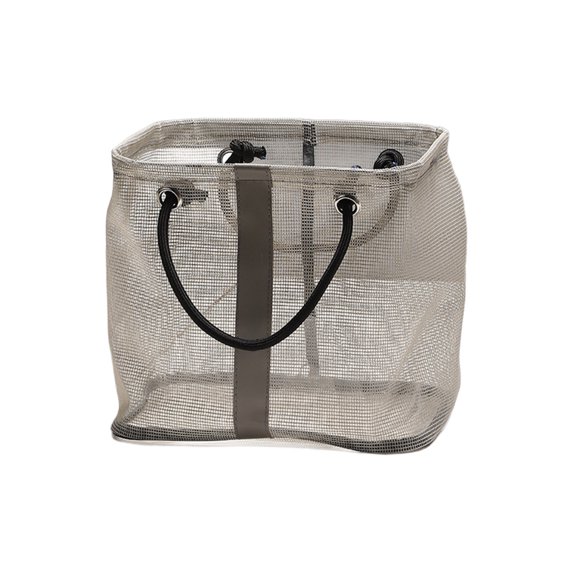 Mesh Wash Bag with Handle, Portable Bathroom Storage Organizer, Polyester Mesh Beach Bag, Hand Carry Bathing Tote, Travel Toiletry and Toy Storage Bag