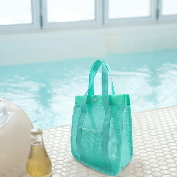 Mesh Wash Bag, Portable Multi-Pocket Storage Organiser, Polyester Mesh, Hand Carry, Beach Bag, Travel Essentials, Beach Vacation, Wash Bag For Toiletries TOPLIU