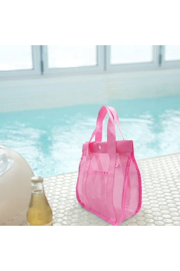 Mesh Wash Bag, Portable Multi-Pocket Storage Organiser, Polyester Mesh, Hand Carry, Beach Bag, Travel Essentials, Beach Vacation, Wash Bag For Toiletries TOPLIU