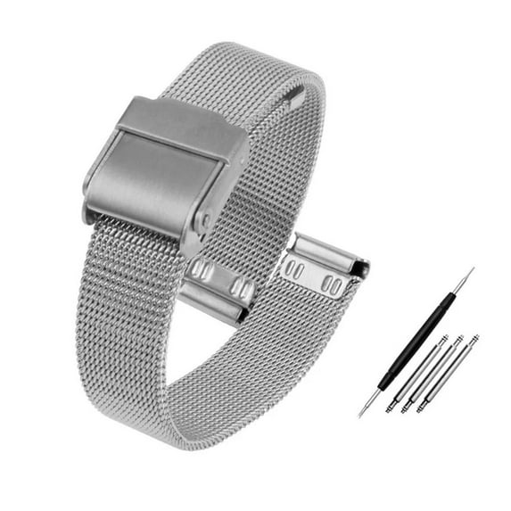 Mesh Watch Band Watch Fit For Milanese Wristband 12mm13mm 14mm15mm16mm17mm18mm 20mm 22mm Men Women Steel Watch Strap Tools
