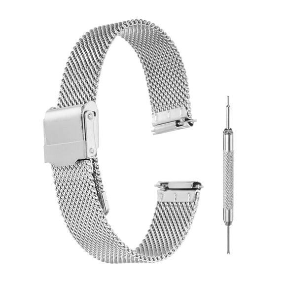 Mesh Watch Bands for Men Women, Stainless Steel Quick Release Mesh Watch Strap with Tools(14mm, Silver)
