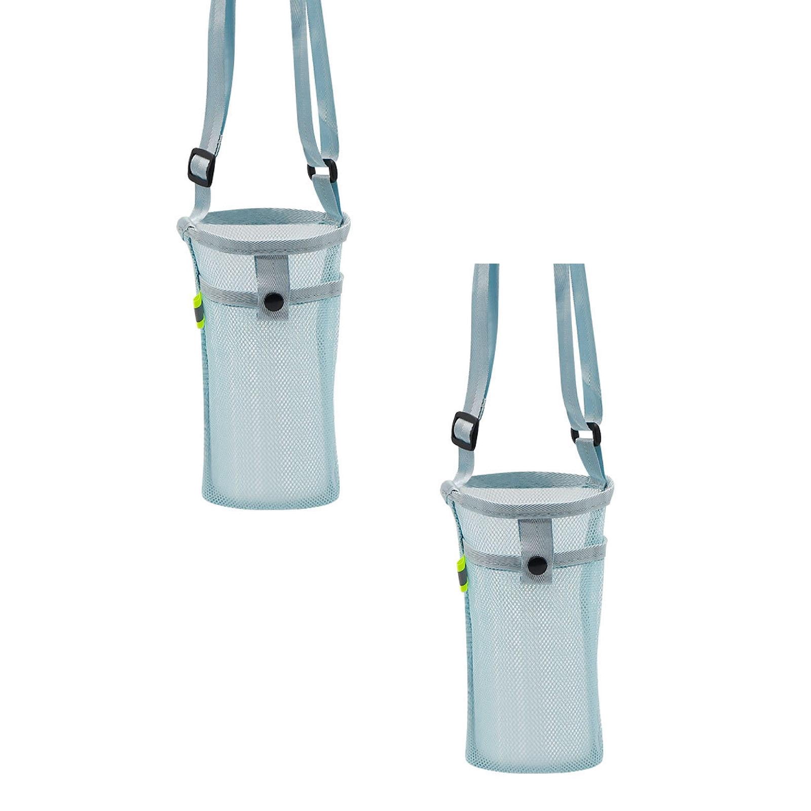 ZARSIO 2-Pack Water Bottle Holder Sling – Adjustable Strap, Mesh Pouch For Hiking, Beach, Sports - View #4