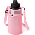 thumbnail image 1 of Mesh Water Bottle Holder with Adjustable Shoulder Strap and Pocket - Lightweight Carrier for Walking, Sports, Hiking, Camping, 1 of 6