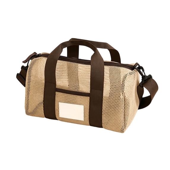 Mesh Wet Dry Separation Duffle Bag Adjustable Shoulder Strap Large Capacity Beach Pool Travel Handbag Multi Solid Color Options