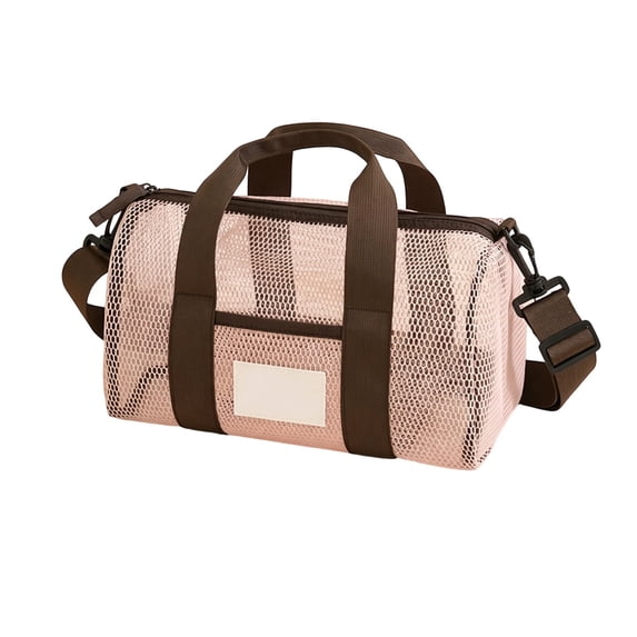 Mesh Wet Dry Separation Duffle Bag Adjustable Shoulder Strap Large Capacity Beach Pool Travel Handbag Multi Solid Color Options