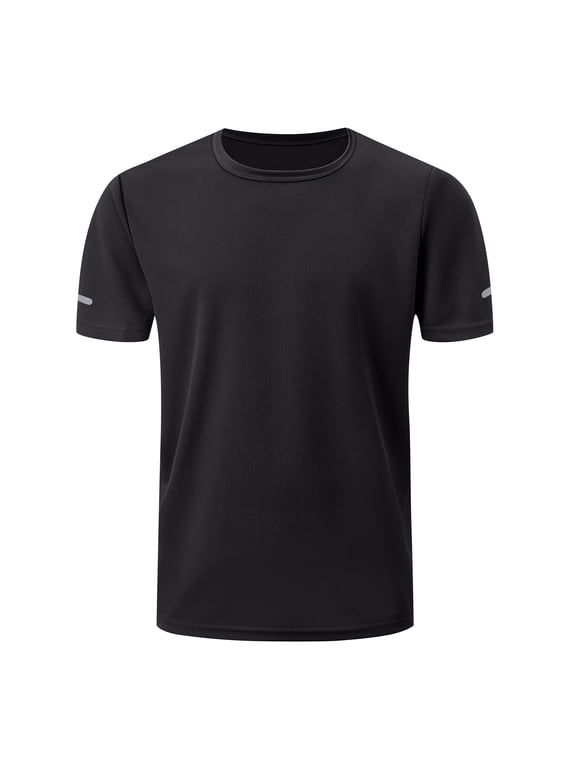 Mesh Workout Shirts for Men Gym Shirts Quick Dry Athletic Short Sleeve T-Shirt Moisture Wicking Black XL
