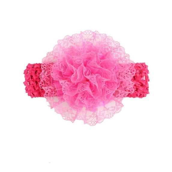 Mesh Yarn Lace Flower for Newborn Infant Toddler Girl Party Birthday Dress Wear Accessories