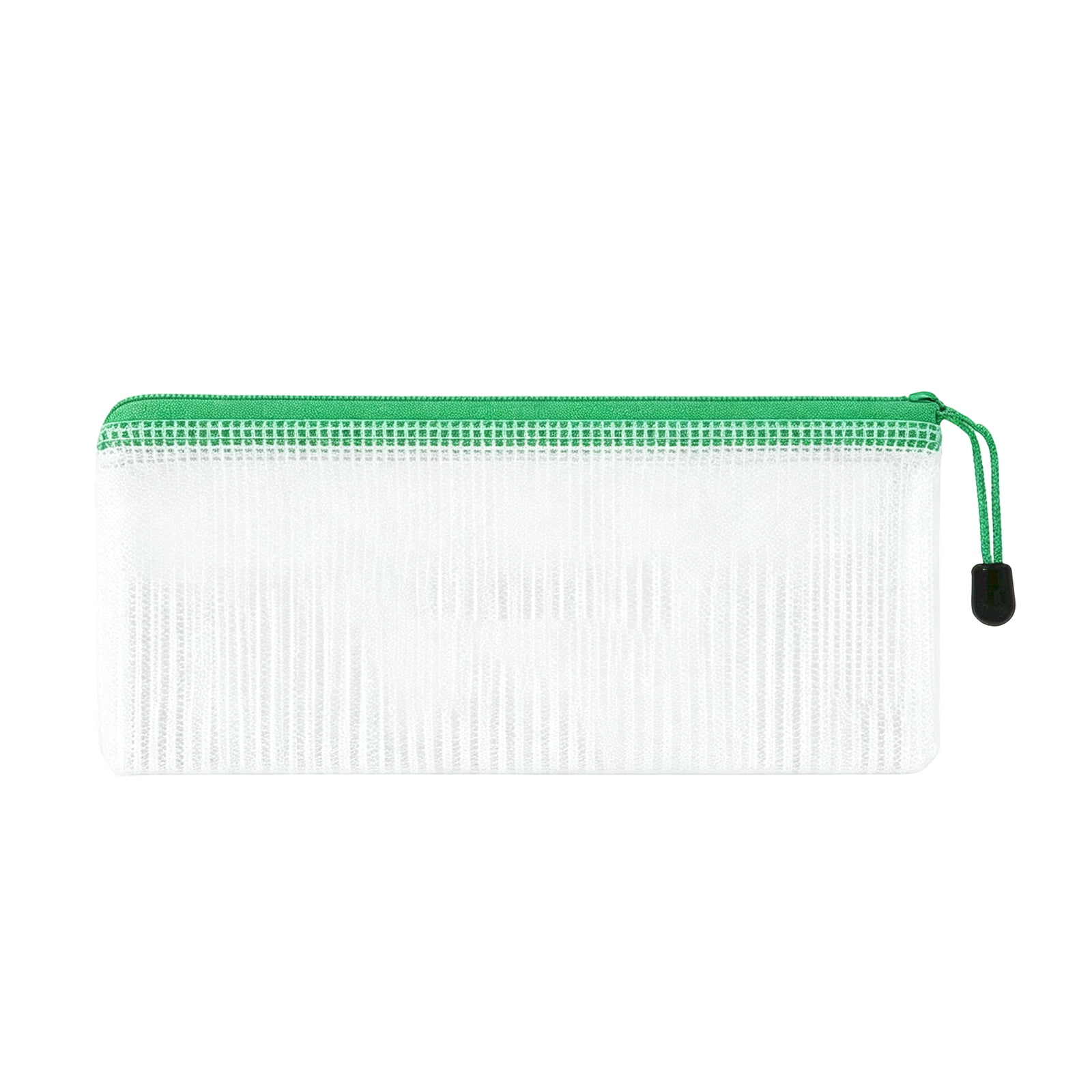 File Pouch C Mesh Zipper File Pouch Green Clear Transparent Document Organizer for ...