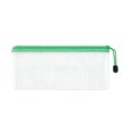 File Pouch C Mesh Zipper File Pouch Green Clear Transparent Document Organizer for ...