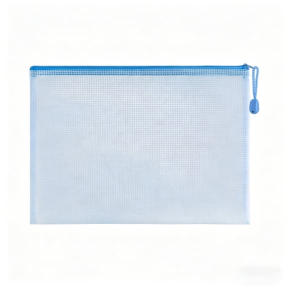 Mesh Zipper Pouch A4 File Organizer – Waterproof PVC Document Bag for Stationery, School, Office and Travel Storage
