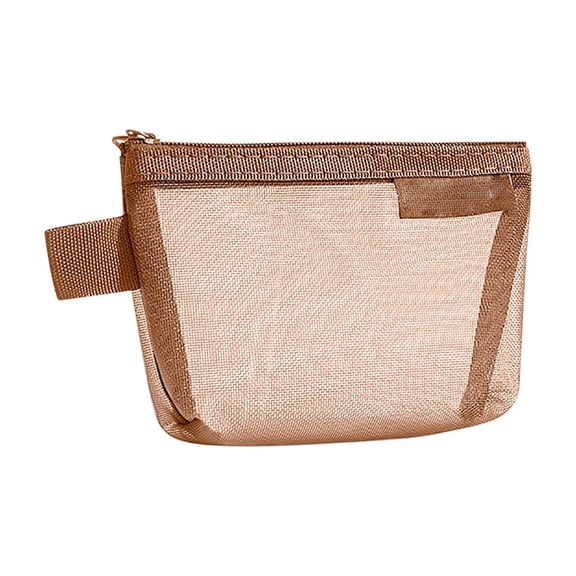Mesh Zipper Pouch Bag, 3D Transparent Storage Organizer, Waterproof Travel Accessories Bag for Toiletries, Cosmetics, Jewelry, Small Gadgets & Stationery, Lightweight, Blue