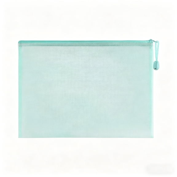 Mesh Zipper Pouch Bags A4 Document Bag, 13.5x9 Inches, Plastic Zip File Folders for Puzzles, Board Game Storage, Small Mesh Bags for Organizing Office Home, Small Pencil Pouch