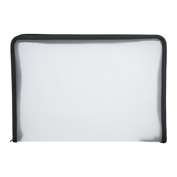 Mesh Zipper Pouch Bags,A4 Zipper File Bag,Plastic Document Bag Zipper for Organizing Storage,Letter Size Folders,Zipper Document Holder For Toy,Puzzles & Board Game(12.99x9.06") ﻿(Black)