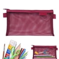 thumbnail image 1 of Mesh Zipper Pouch Makeup Bags Set, Portable Mesh Cosmetic Bag Travel Toiletry Storage Bags Pencil Purse Organizer Pouches for Home Office Daily or Traveling Accessories Keep Small Items, 1 of 4