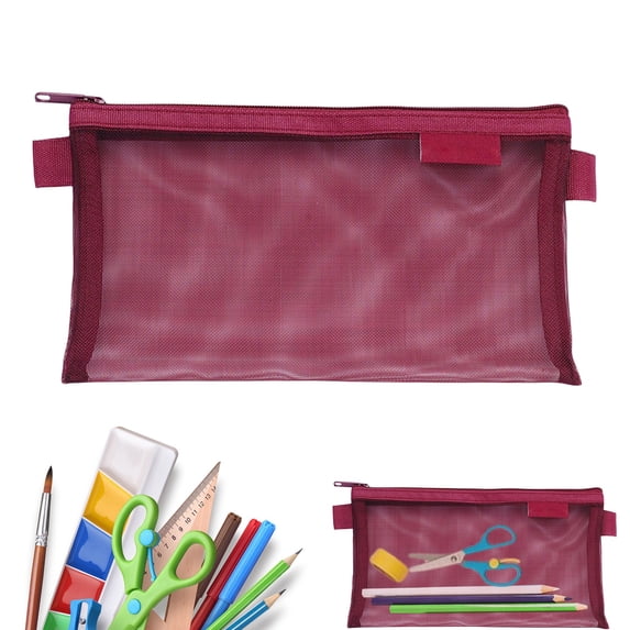 Mesh Zipper Pouch Makeup Bags Set, Portable Mesh Cosmetic Bag Travel Toiletry Storage Bags Pencil Purse Organizer Pouches for Home Office Daily or Traveling Accessories Keep Small Items