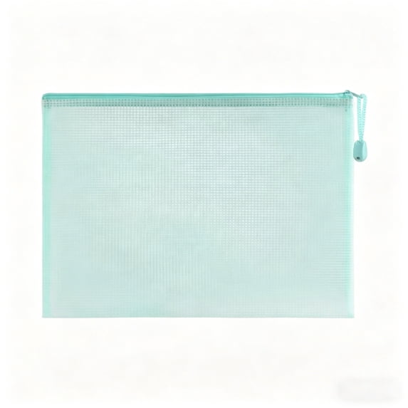 Mesh Zipper Pouch, Waterproof Document Bag, A4 File Organizer for Office Supplies and Travel, Mesh File Bag for Documents, Plastic Storage Pouch with Zipper