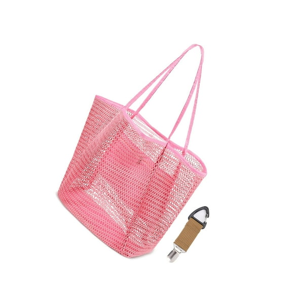 Mesh beach bag, upgraded women's shoulder bag, multi-purpose travel swimming waterproof swimming bag shopping bag