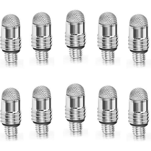 Mesh fiber tips (10 pack) stylus pen replacement tips suitable for capacitive touch screen, high sensitivity, soft, no scratch screen pen tip
