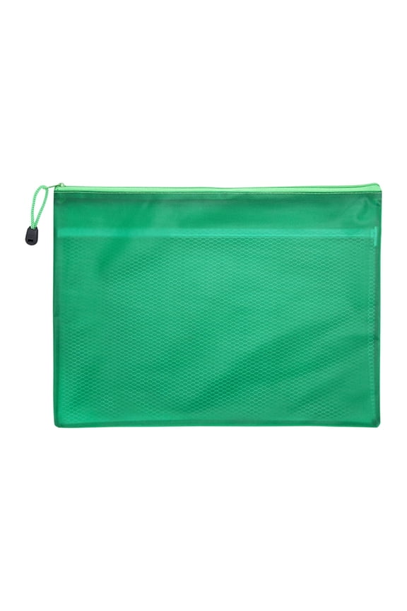 Mesh travel organizer bag, zipper document storage for school