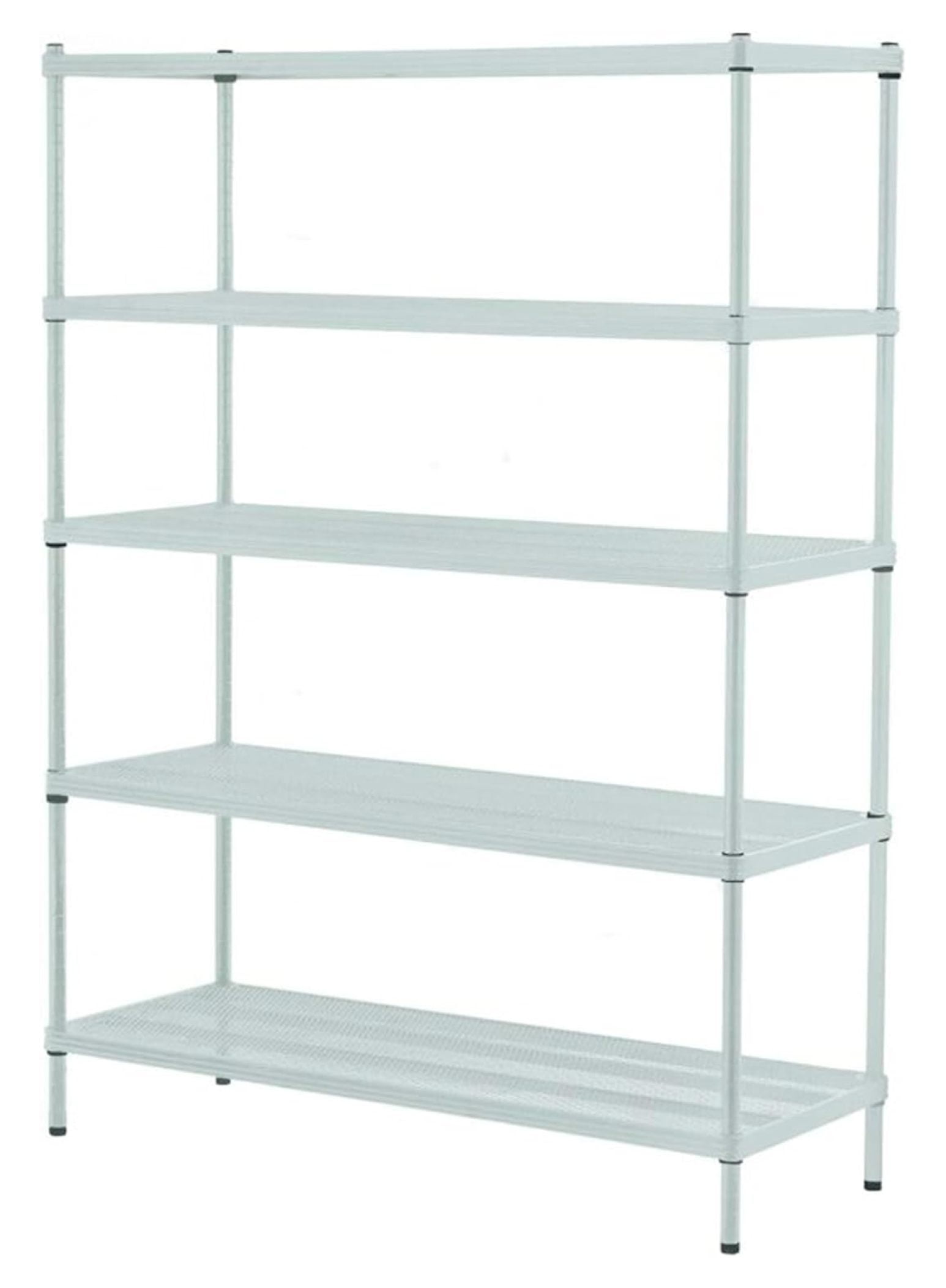 Sage Green Adjustable 5-Tier Metal Wire Shelving Unit
