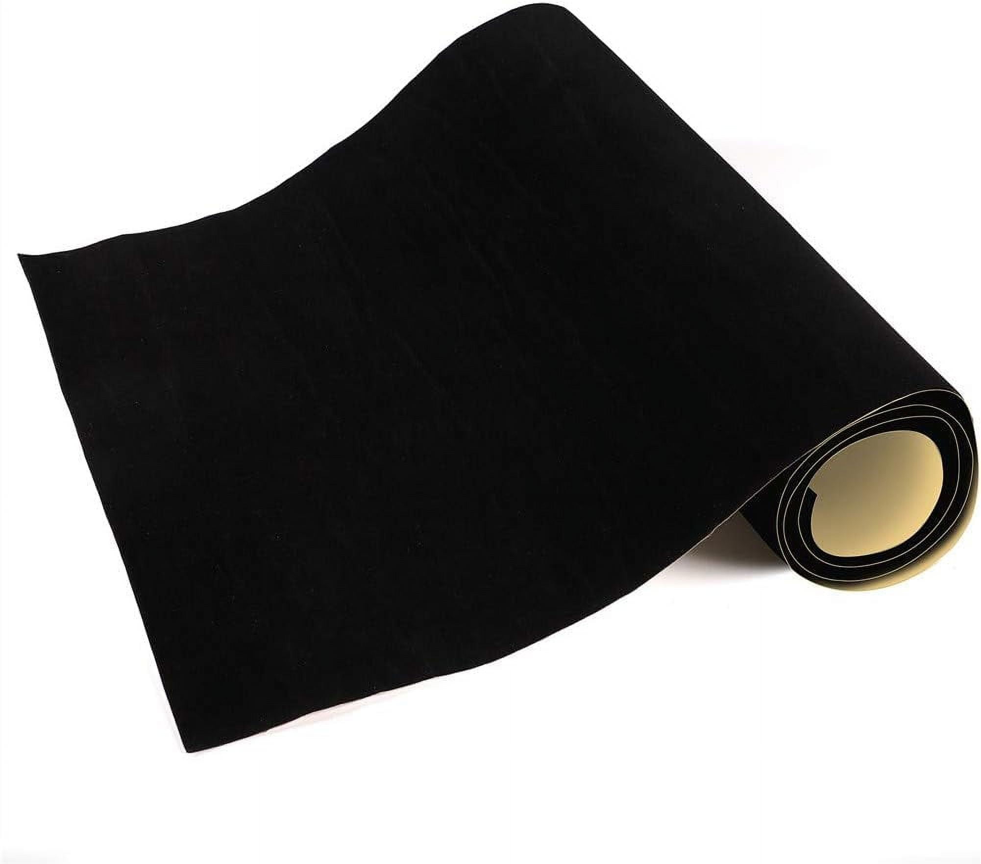 15PCS Black Self Adhesive Velvet Fabric for Craft 