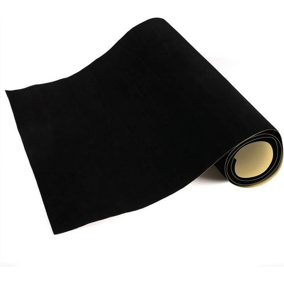 Mesheshe 2PCS Self Felt Fabric, Soft Velvet Drawer Liner, Velvet Fabric & Crafts, Jewelry Felt Liner, Solid Color Felt Wallpaper 39.4", Black)