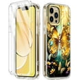 thumbnail image 1 of Meshine Compatible with iPhone 13 Pro Max Case,10FT Military Grade Drop Protection,Built with Screen Protector,Rugged Protective Cover with Fashionable Designs for Women Girls,Butterfly, 1 of 6
