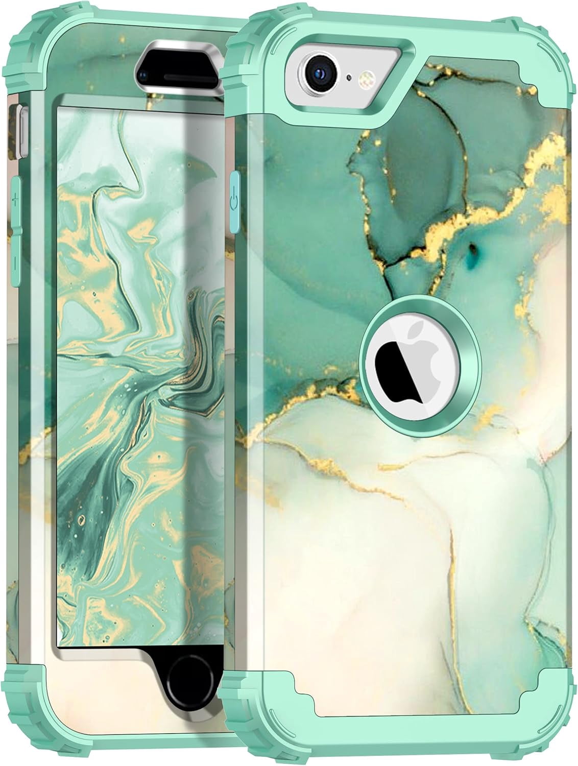 Co-Goldguard Funda Para IPhone SE/2022/3ª/2020/2ª Generación, Para IPhone 7/8, Funda Para Teléfono Protectora Resistente De Servicio Pesado A Prueba De Golpes Para SE2/SE3/7/8, 4.7 Pulgadas, Negro