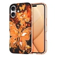 thumbnail image 1 of Meshine for iPhone 16 Case,Glow in The Dark Butterfly Slim Fit Protective Anti Scratch Phone Cover for Women Girls,Orange, 1 of 6