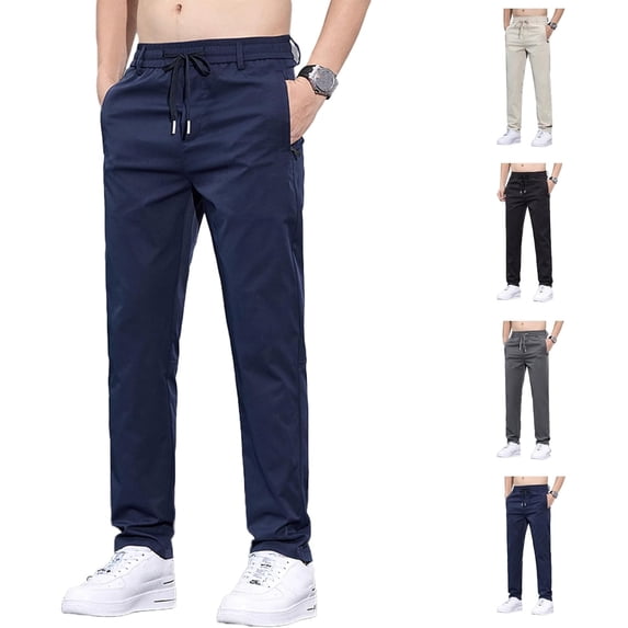 Ice Silk Mesh Panel Casual Pants, Comfort for Man Over 55, Stretch Breathable Quick Drying Pant with Pockets