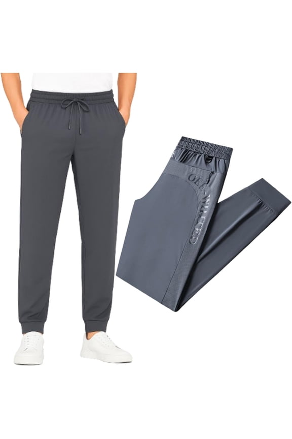 Meshirons - Ice Silk Mesh Panel Casual Pants, Meshirons Mens Pants, Quick Drying with Ventilation