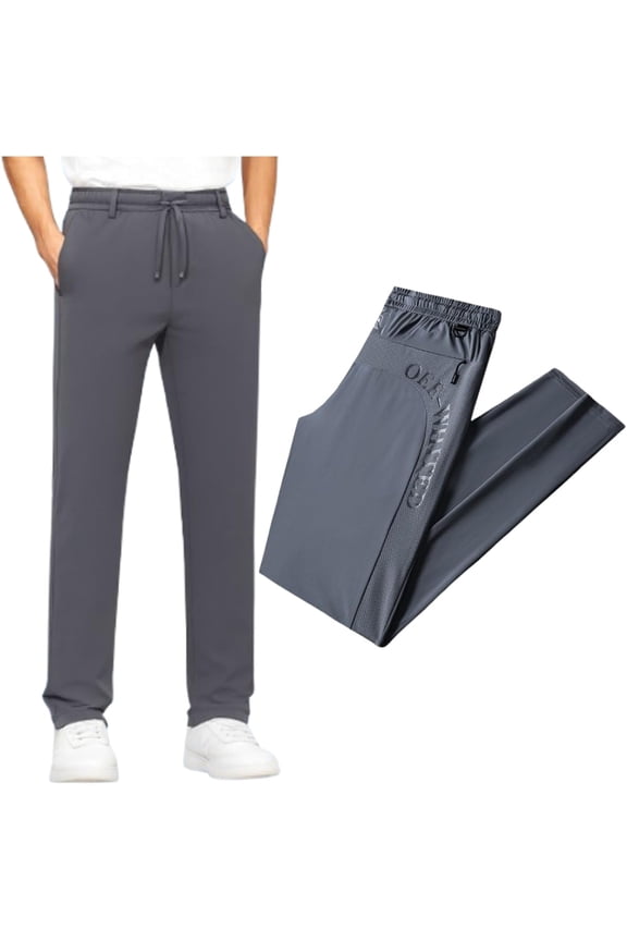 Meshirons - Ice Silk Mesh Panel Casual Pants, Meshirons Mens Pants, Quick Drying with Ventilation
