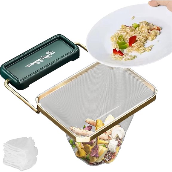 Meshmate Waste Rack, Sink Filter Basket with Release with 100PCS, Kitchen Sink Strainer Mesh Bag, Mesh Waste Rack for Sink, Suction Cup Sink Strainer Rack Sink Filter Holder (Green + 50 filters)