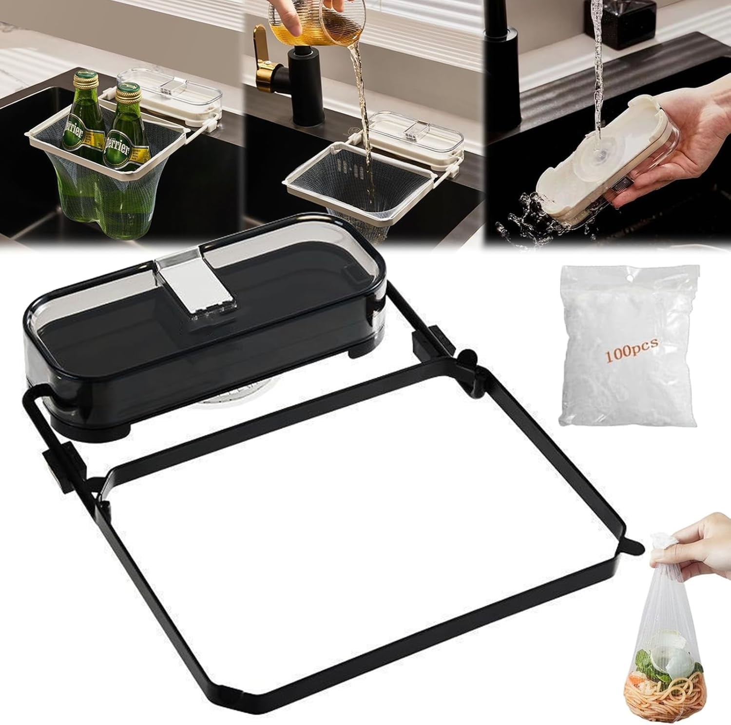 Filtro Per Lavello Meshmate - Con 200 Sacchetti, Bianco, Multiuso - Foto 13