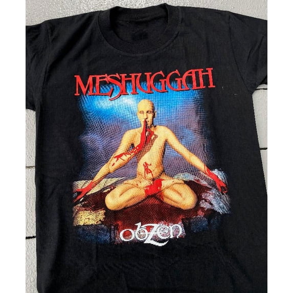Meshuggah obZen Short Sleeve Cotton Black Unisex Comfort Tee T Shirt, Color: Black, Size: 3XL