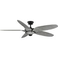 thumbnail image 1 of Mesilla Collection 60" Five-Blade Gray Weathered Wood/Black Indoor/Outdoor DC Motor Urban Industrial Ceiling Fan, 1 of 15