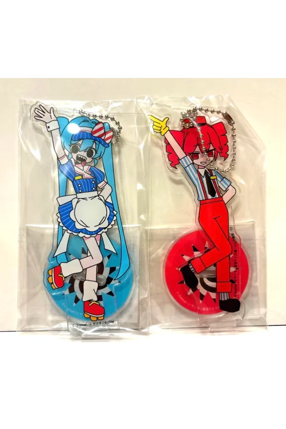 Mesmerizer Hatsune Miku & Kasane Teto Acrylic Stand Keychain Set Japan NEW, random 1pc