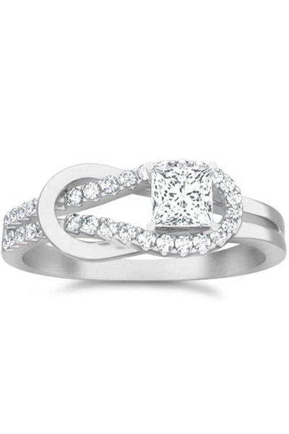 Mesmerizing Diamond Moissanite Wedding Ring 1.75 Carat Princess Cut Moissanite Diamond With 18K White Gold Plating, Promise Ring, Anniversary Ring
