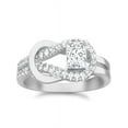thumbnail image 1 of Mesmerizing Diamond Wedding Ring 1.00 Carat Princess Cut Diamond on 10k White Gold, 1 of 3