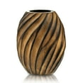 thumbnail image 1 of Mesmerizing Hand-carved Spiral Brown Mango Tree Wood Flower Vase, 1 of 6