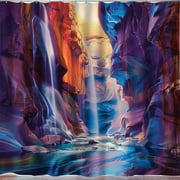 Mesmerizing Waterfall Canyon Shower Curtain Patrick Woodroffe Style Romantic Riverscapes Elba Damast Vibrant Colors Asian Paintings