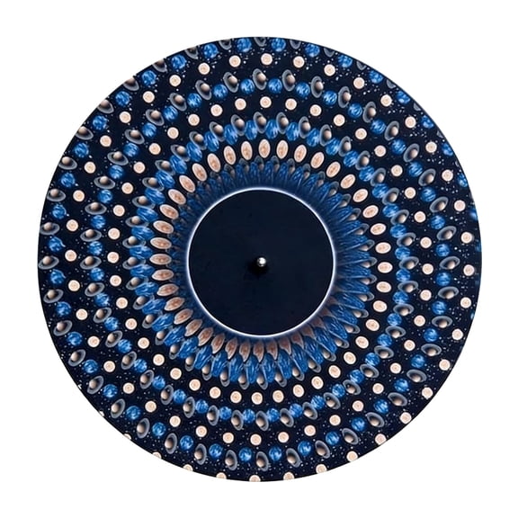 Mesmerizing Zoetrope Motion Effect On This 12 Inch Animated Slipmat An Optical Illusion Turntable Mat For DJ Performance And Art Display