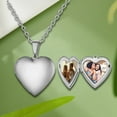 thumbnail image 1 of Mesmerizingly Beautiful Carved Stainless Steel Peach Heart Locket Pendant - A Romantic DIY Keepsake Necklace for Couples Blending Elegance, 1 of 1