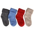 thumbnail image 1 of Meso Boy's 4 Pairs Pack Thick Wool Blend Socks Solid Color Size 0M-6M, 1 of 2