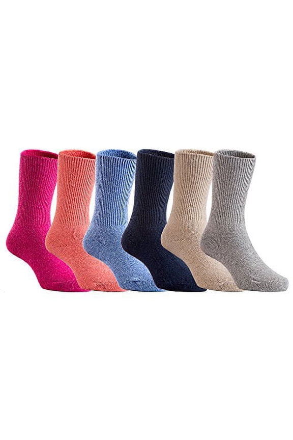 Boy's 4 Pairs Pack Wool Socks Plain Color Size 4Y-6Y Blue, Grey, Navy, Beige