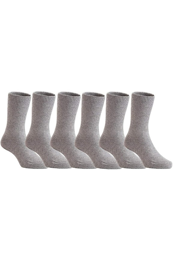 Boy's 6 Pairs Pack Wool Socks Plain Color Size 0Y-1Y Grey