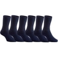 thumbnail image 1 of Meso Boy's 6 Pairs Pack Wool Socks Plain Color Size 0Y-1Y Navy, 1 of 2