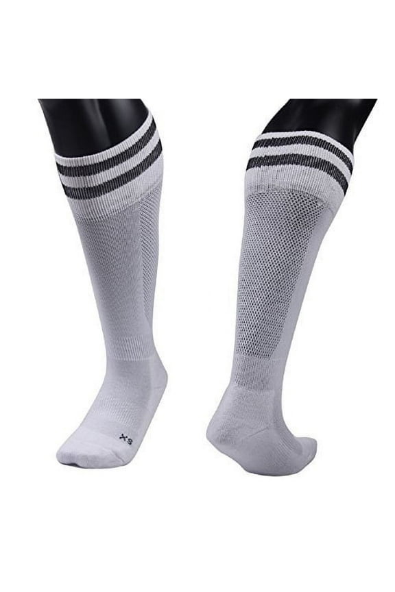 Children's 1 Pair Ultra Comfortable Lightweight and Breathable Knee High Sports Crew Socks - High Quality Performance Sports Long Socks Size S(White)