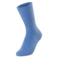 thumbnail image 1 of Meso Cute, Perfect Fit, Cozy Women's 1 Pair Wool Blend Crew Socks With a Wide Size 6-9Blue, 1 of 2